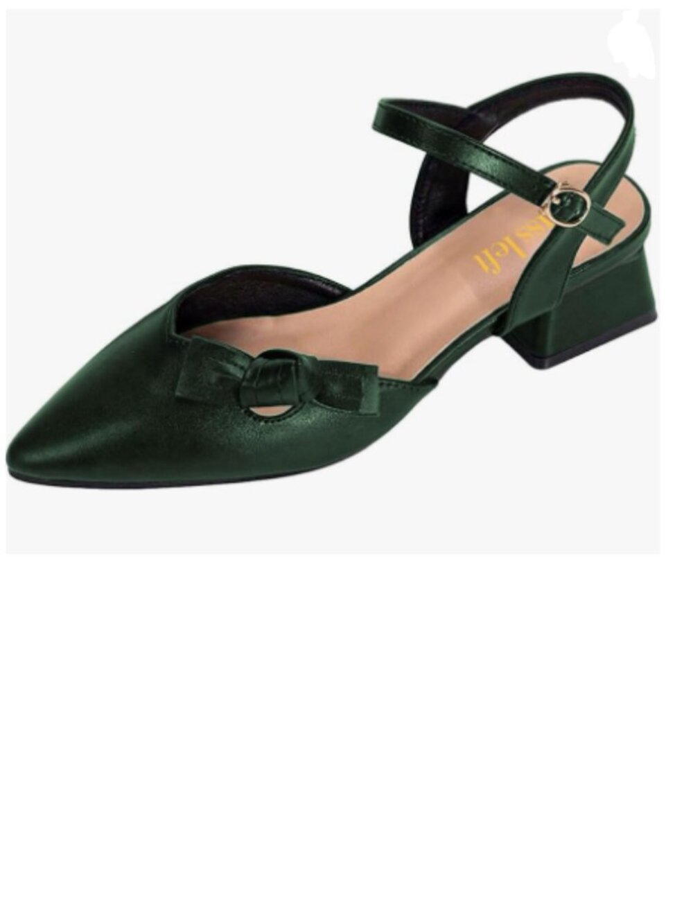 miss left Green Sexy Pointed Toe Sandals with Knots Ankle Strap Buckled Shoes